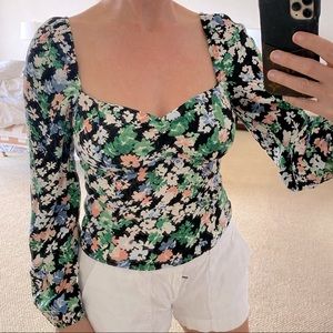 H&M floral top XS